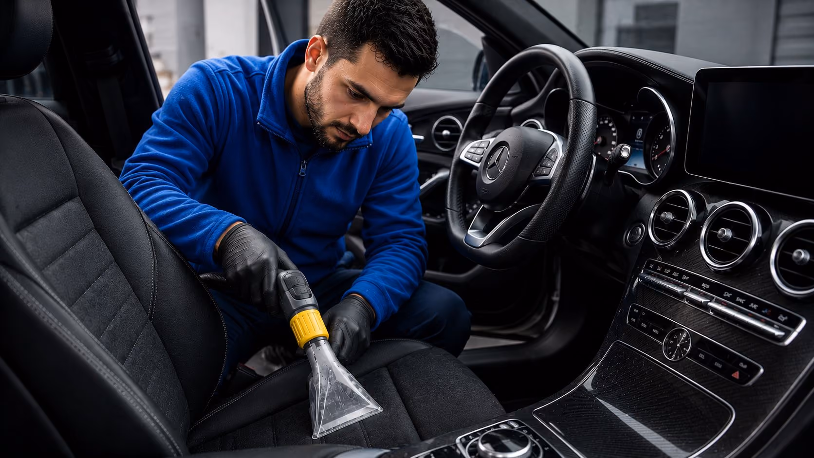 Professionelle Innenreinigung des Fahrzeuginnenraums bei Imo Autoaufbereitung